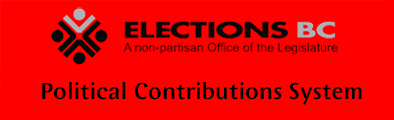 Elections BC - Political Contributions System